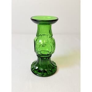 Vtg Wheaton Bullseye Green Candlestick